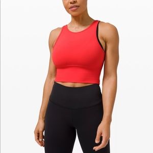 EUC Lululemon Power Pivot Reversible Tank Pink Red 4